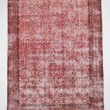 Vintage Large Pink & Red Floral Rug, 207x297Cm