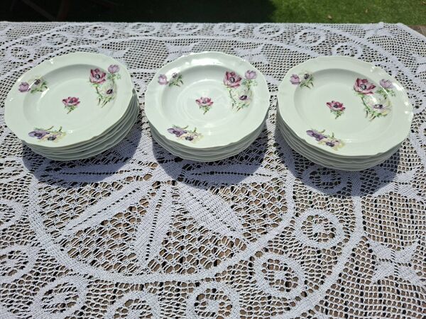 Service 75 pieces  Limoge Unic Paris Ancienne Fabrique Royale