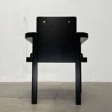 German armchair model D51 Fagus with Bauhaus pattern cushion by Walter Gropius for Tecta