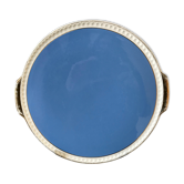 Plat à gâteaux, tarte Villeroy et Boch bleu roi années 50