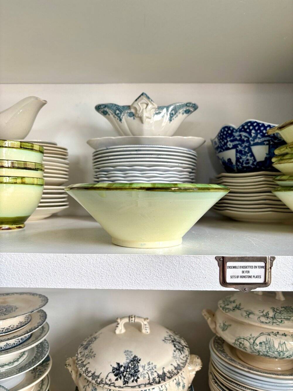 Hand-painted ceramic alcea bowl, size L