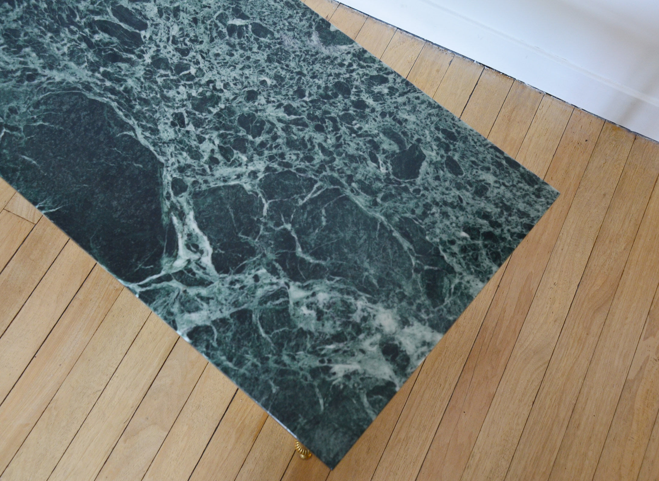 Green marble coffee table 60