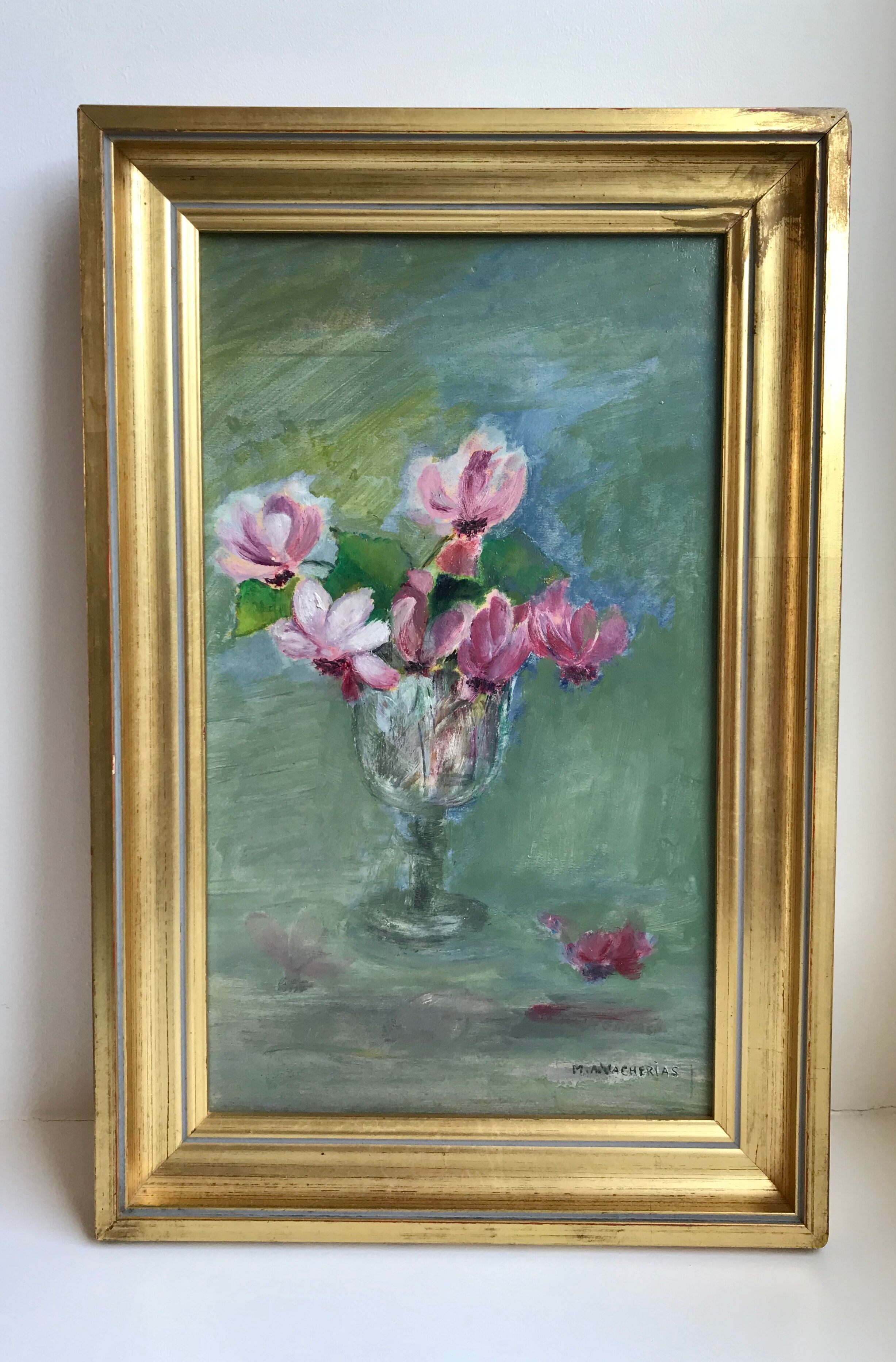 Signed bouquet of flowers table