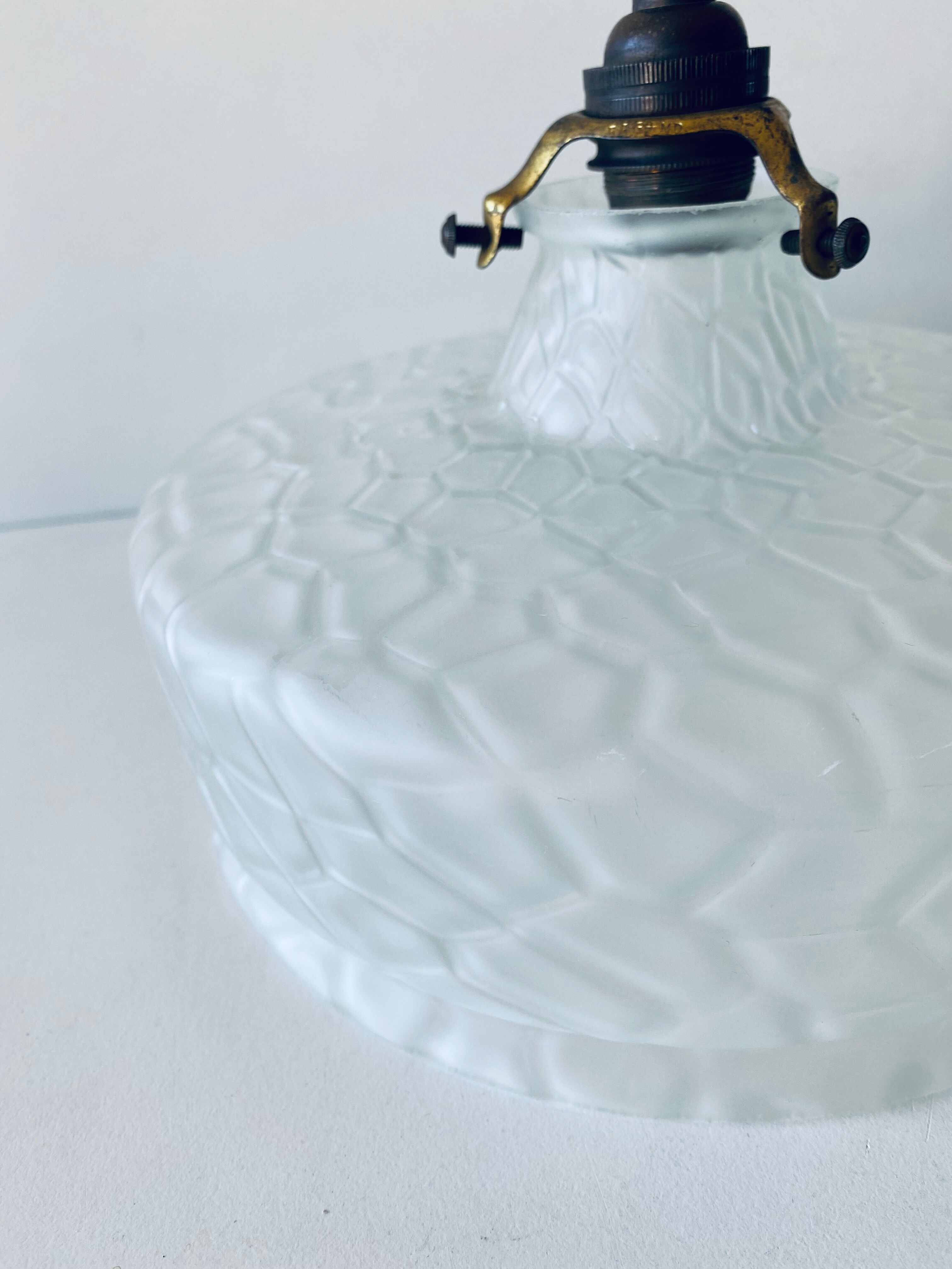 Vintage glass pendant light