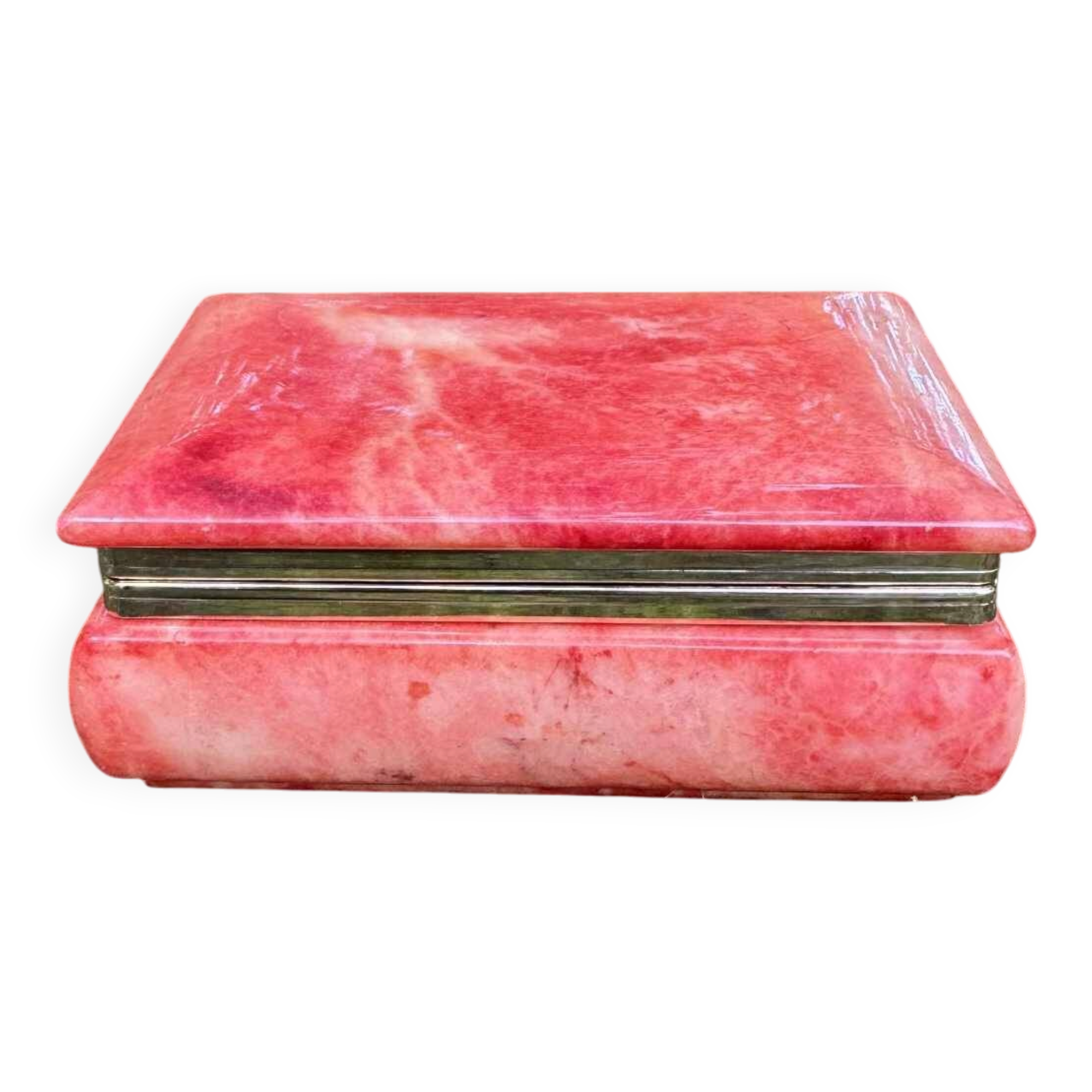 Onyx catchall box from the 1960s, vintage Italy.