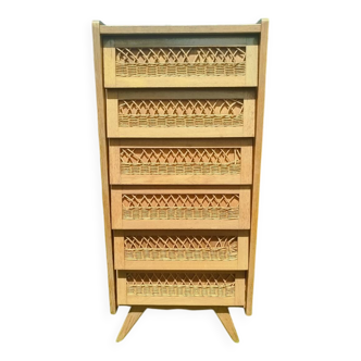 Rattan chest of drawers