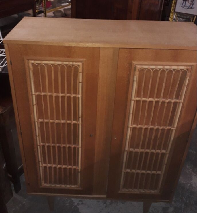 Armoire vintage 2 portes osier