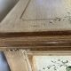 exotic wood console with a drawer