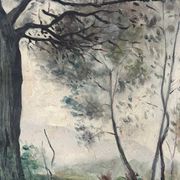 La clairière, huile sur toile “Souvenir de mon frère Pierre 1898”
