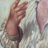 Old painting, portrait of a young man, monogrammed DN dated 1906