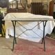 Table de bistrot provencal base cast iron marble top early twentieth century