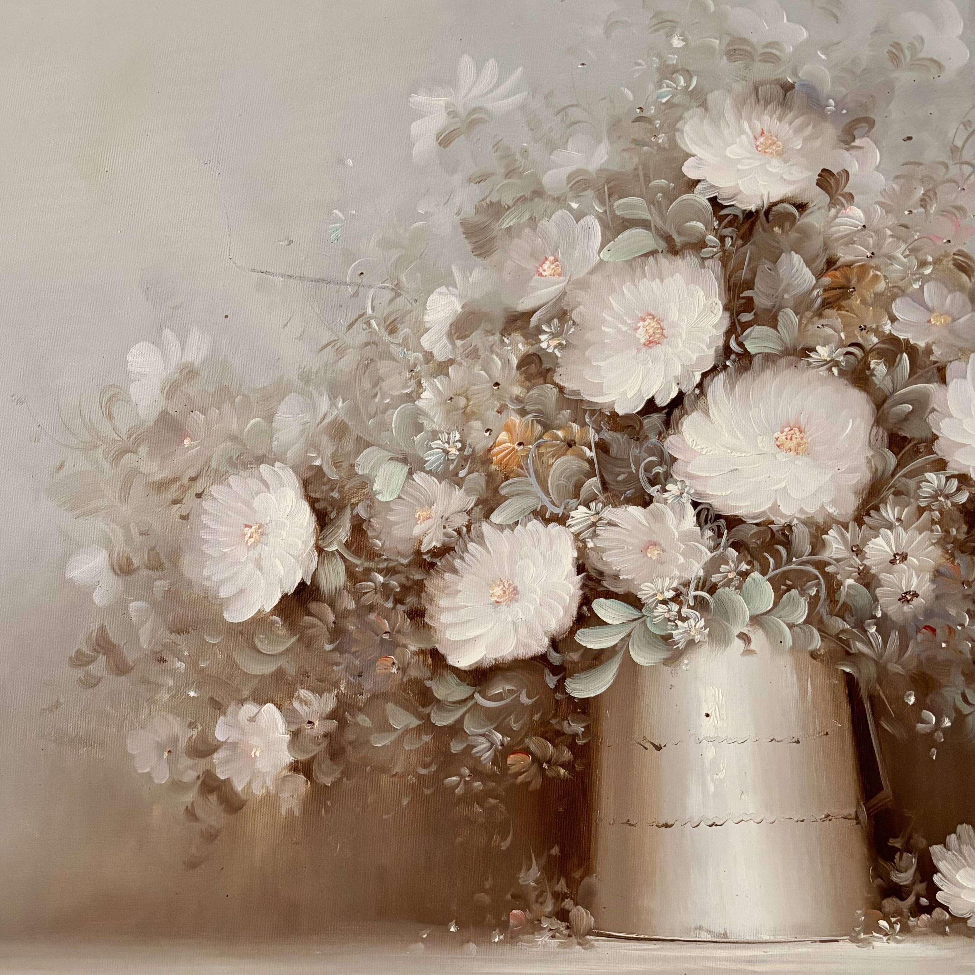 Painting bouquet of flowers signed R.Thomas