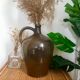 Brown enamelled sandstone canister