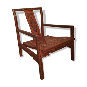 Fauteuil laque Coromandel