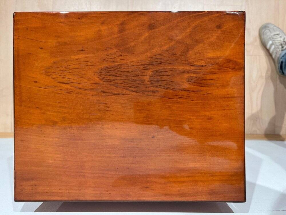 Biedermeier Pillar Cabinet in Cherry Veneer, 1820