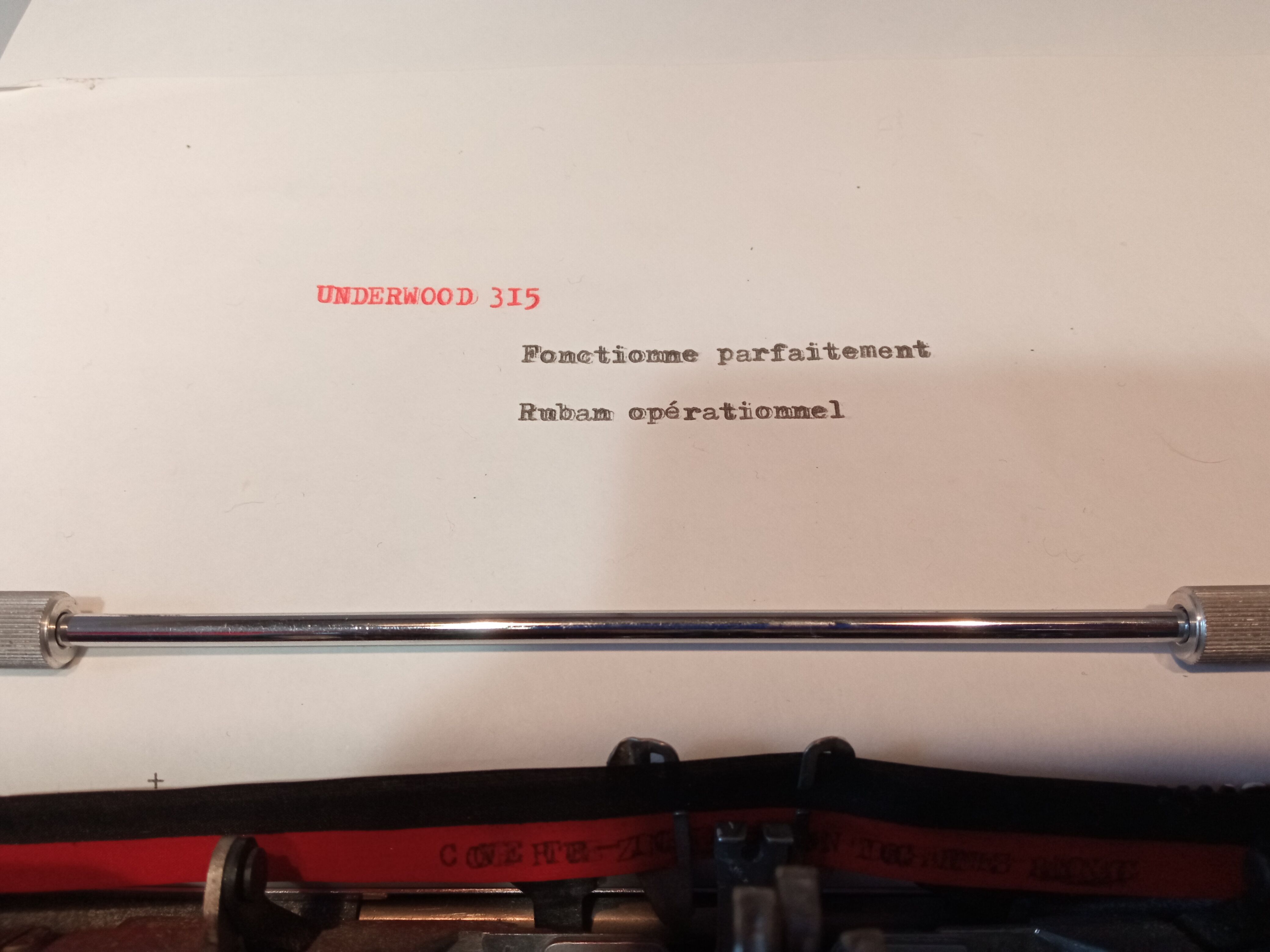 Blue Underwood 315 Portable Typewriter