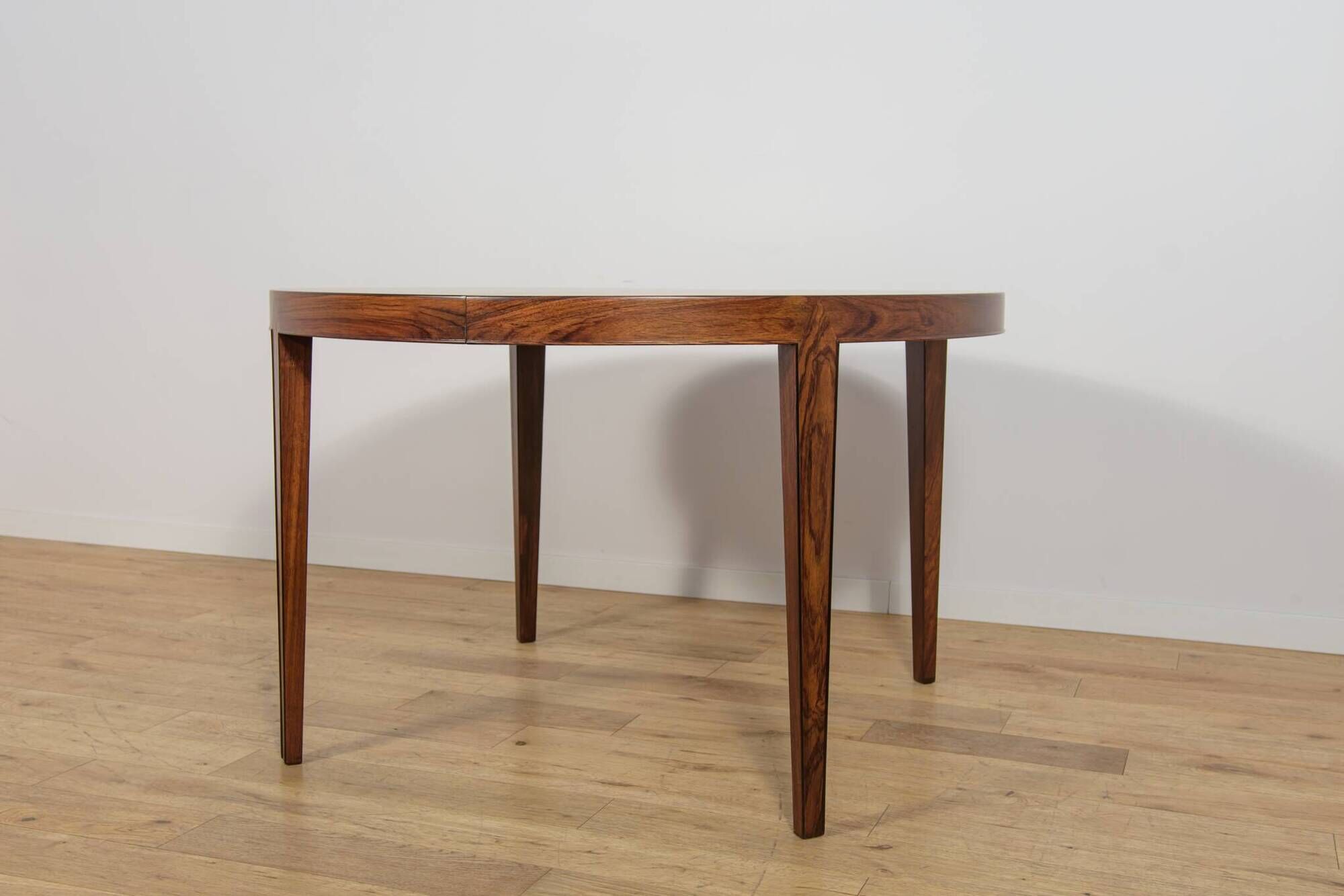 Mid-Century Round Rosewood Extending Dining Table by Severin Hansen for Haslev Møbelsnedkeri, Denmark, 1960s