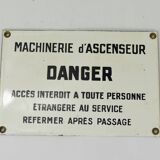 Danger enamel sign
