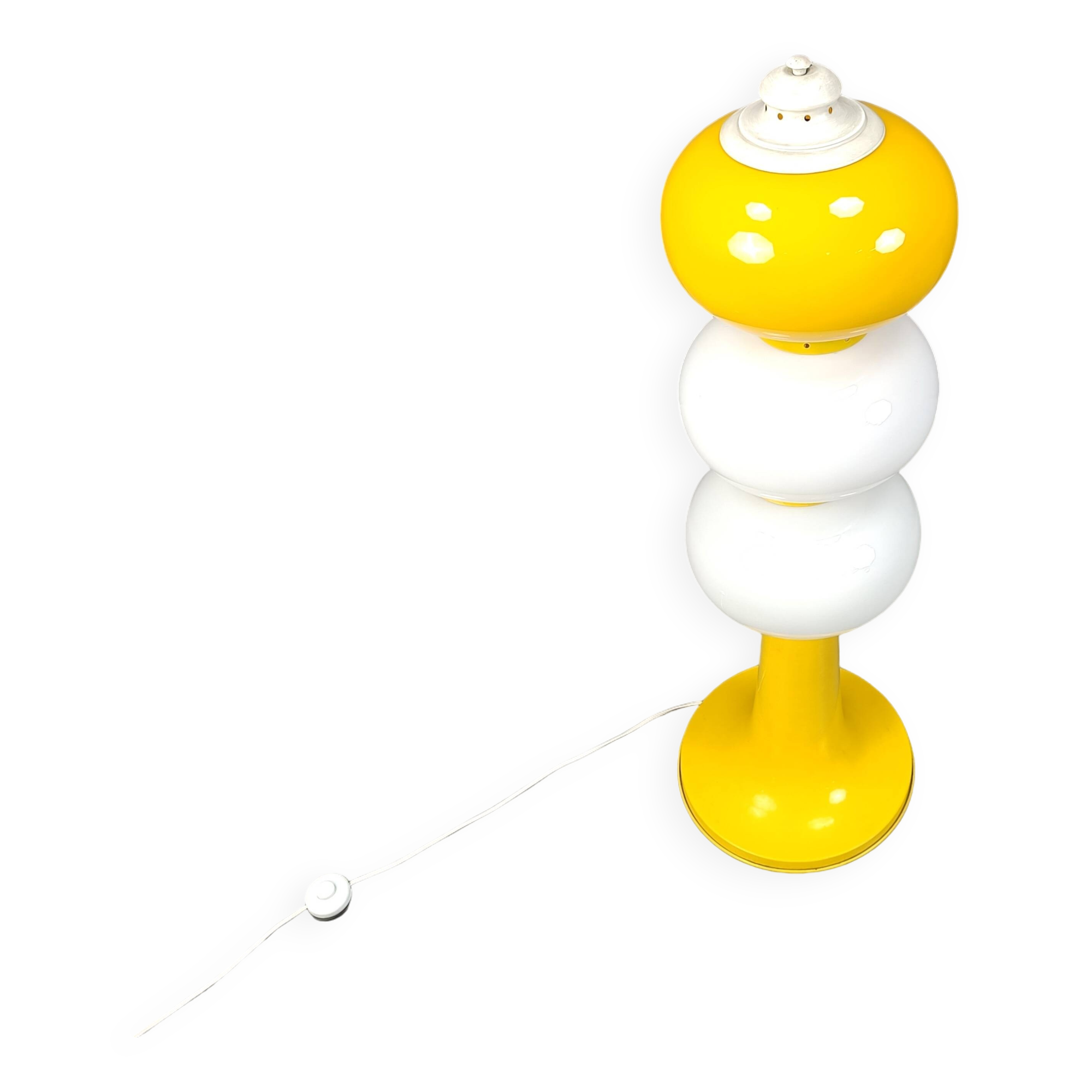 Mid century italian glass floor lamp, 1960s