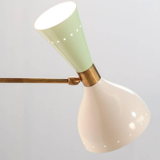 Paire d'appliques diabolo blanc et vert sauge