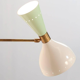 Pair of wall light diabolo white and sage green