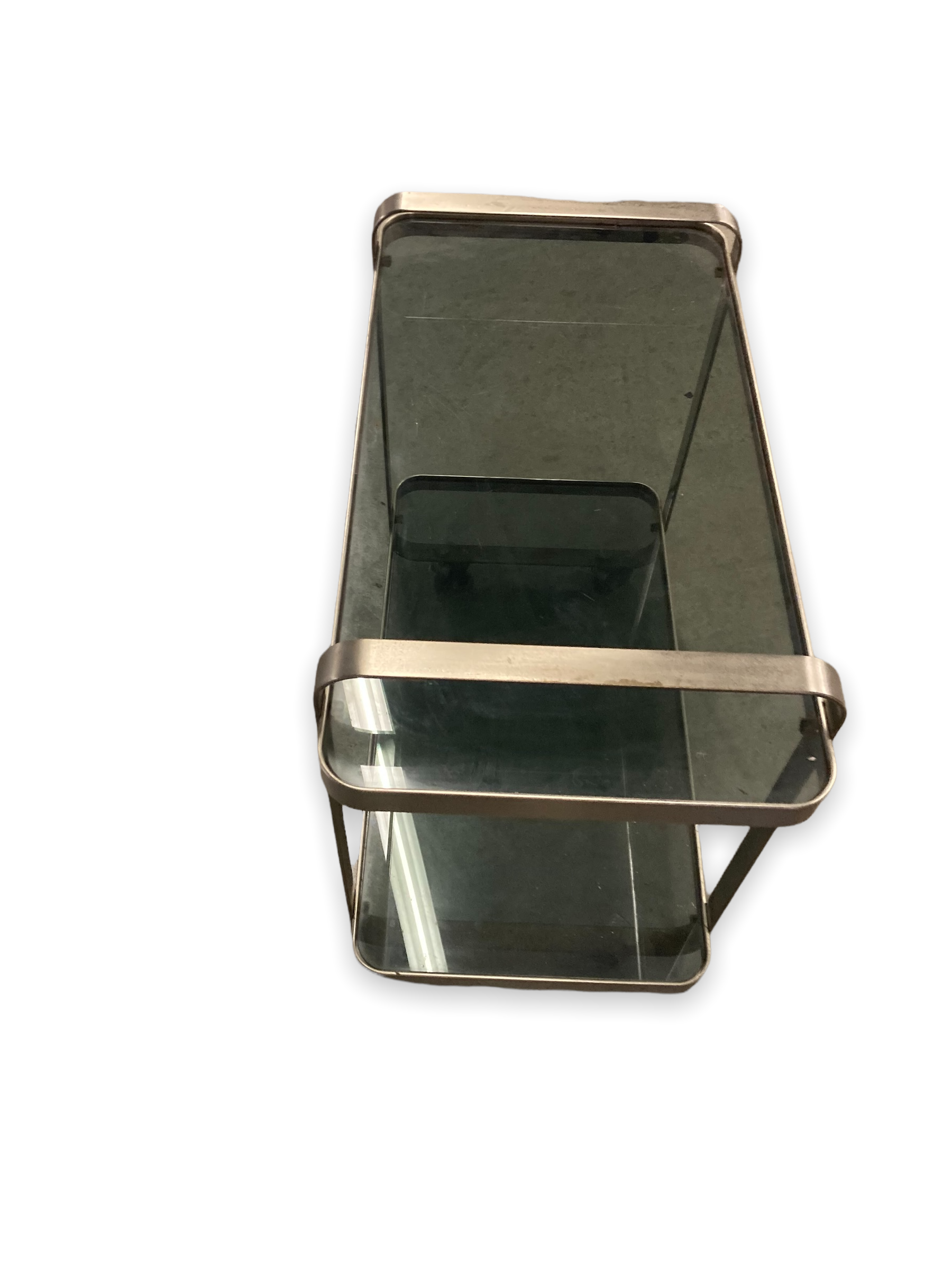 Design service 1960s brushed steel and glass