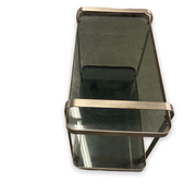 Design service 1960s brushed steel and glass