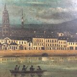 Ancient Moon painting on the lagoon