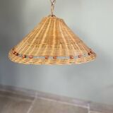 Vintage wicker pendant light