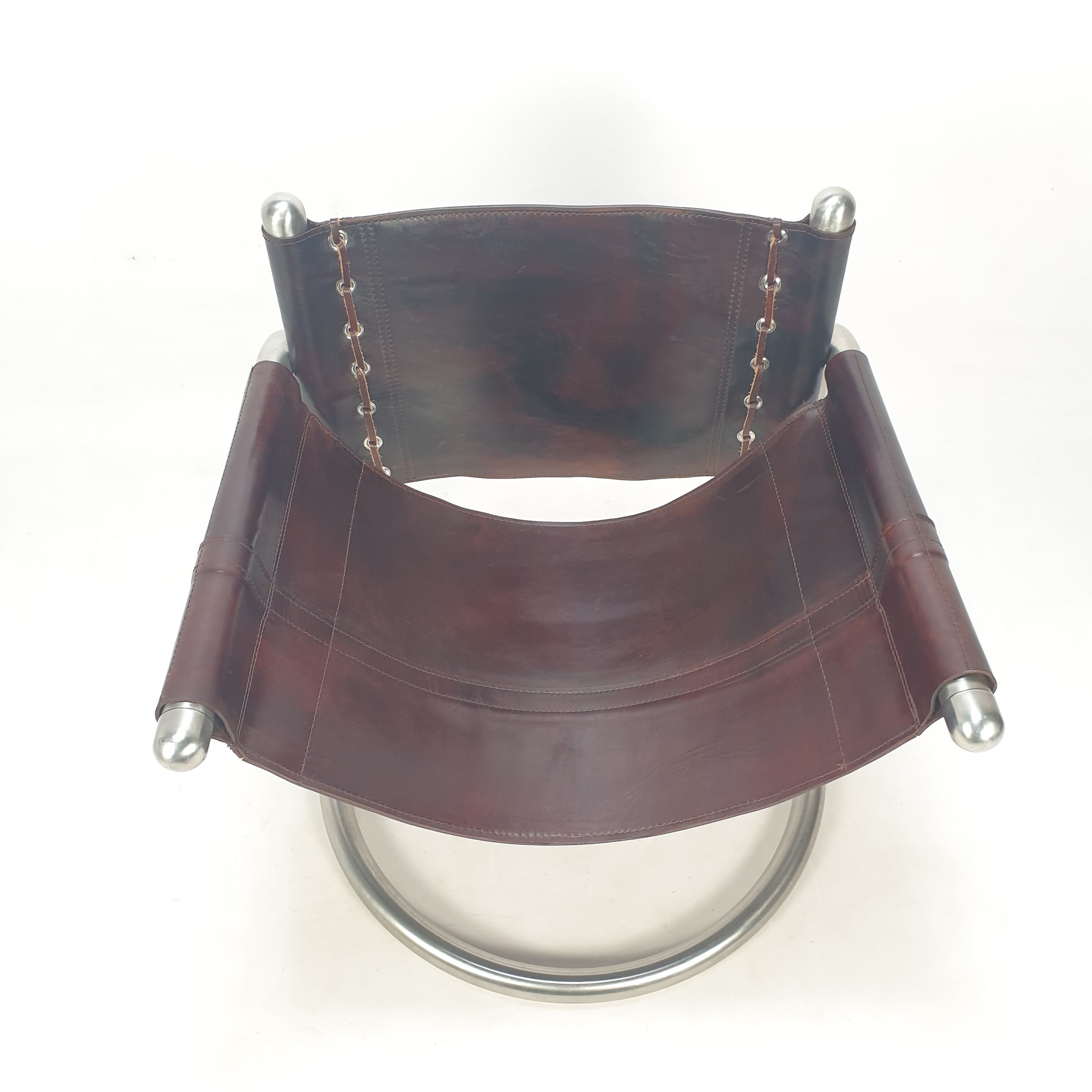 Set of 2 italian mid century lounge chairs, 1980's