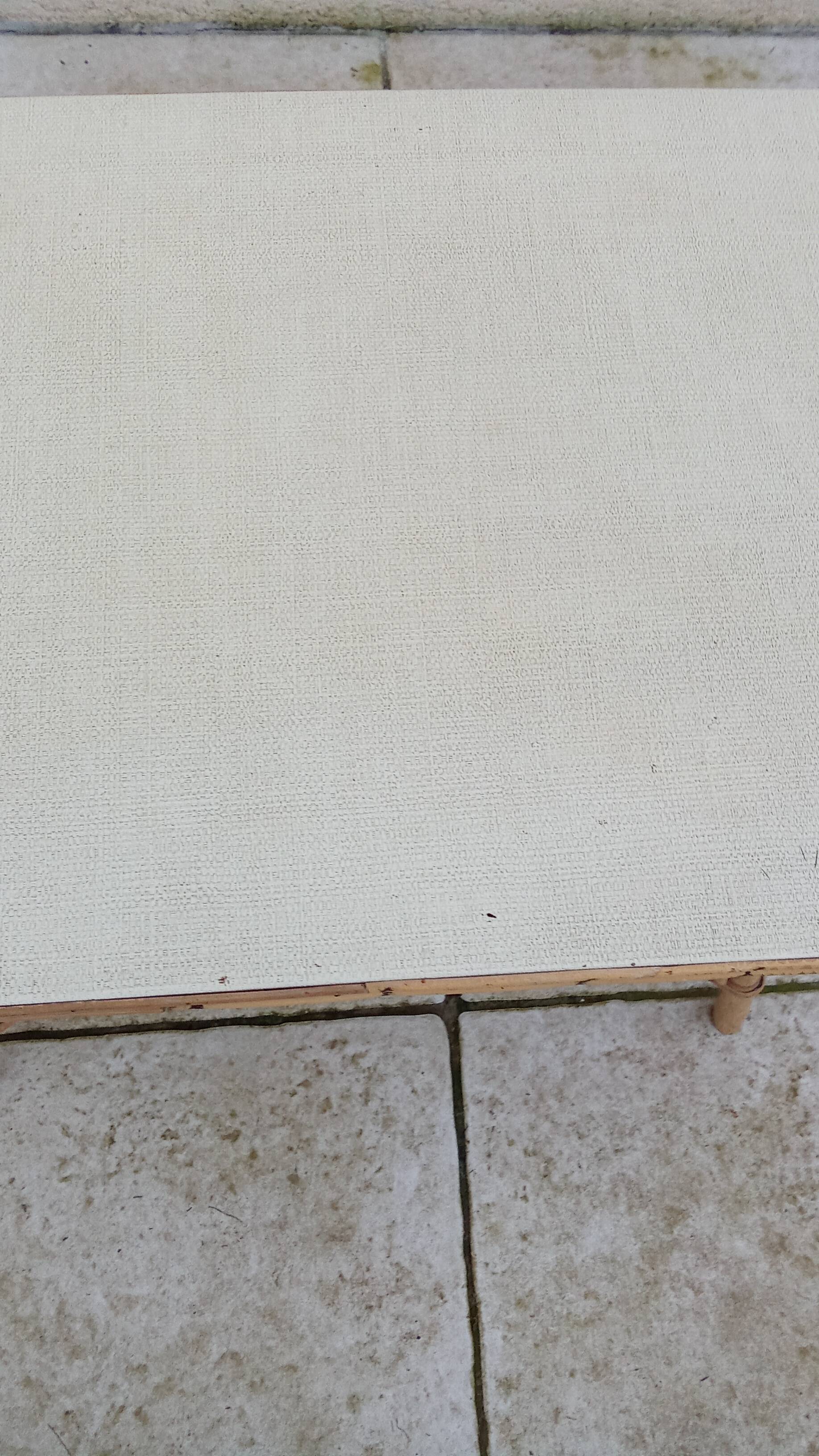 Small vintage rattan coffee table