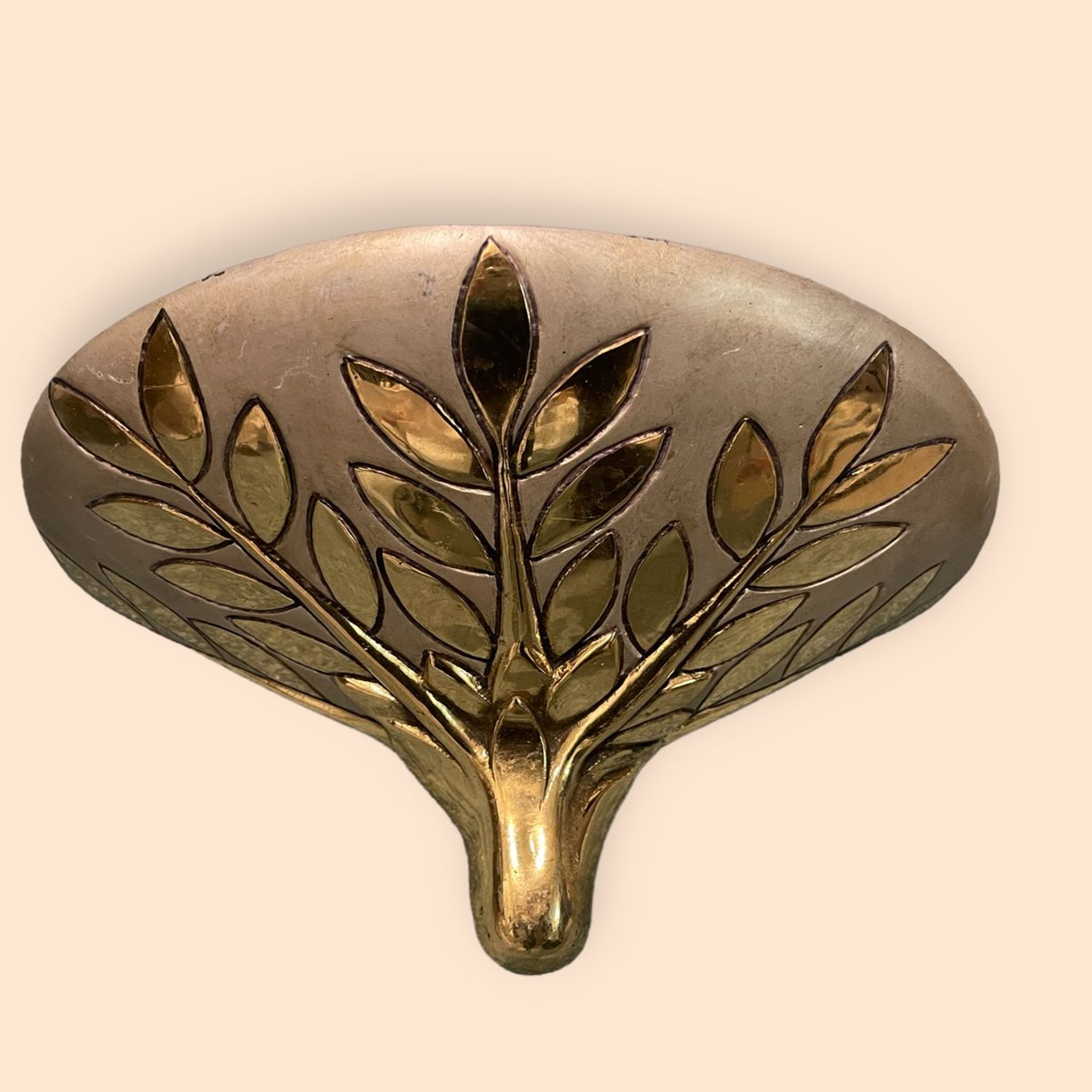 Italian Art Brass Single Sconce, 1970s