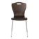 1 of 2 Vintage Plywood Dining Chairs, 1980s German Design, Metal Legs