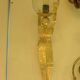 Wall lamp in gold glass, figurative, artisanal style Murano.