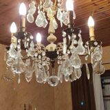 Bohemian crystal chandelier, 6 lights