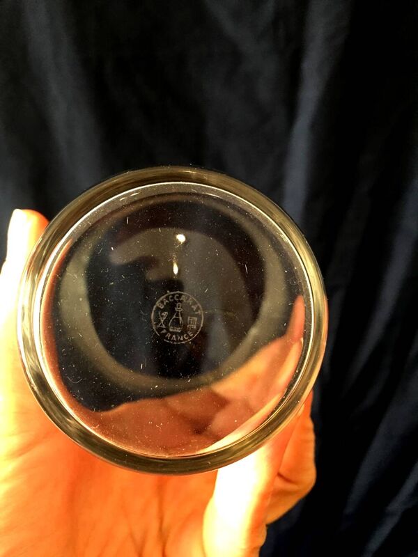 Suite de 4 gobelets verres a eau jus de fruits cristal de baccarat