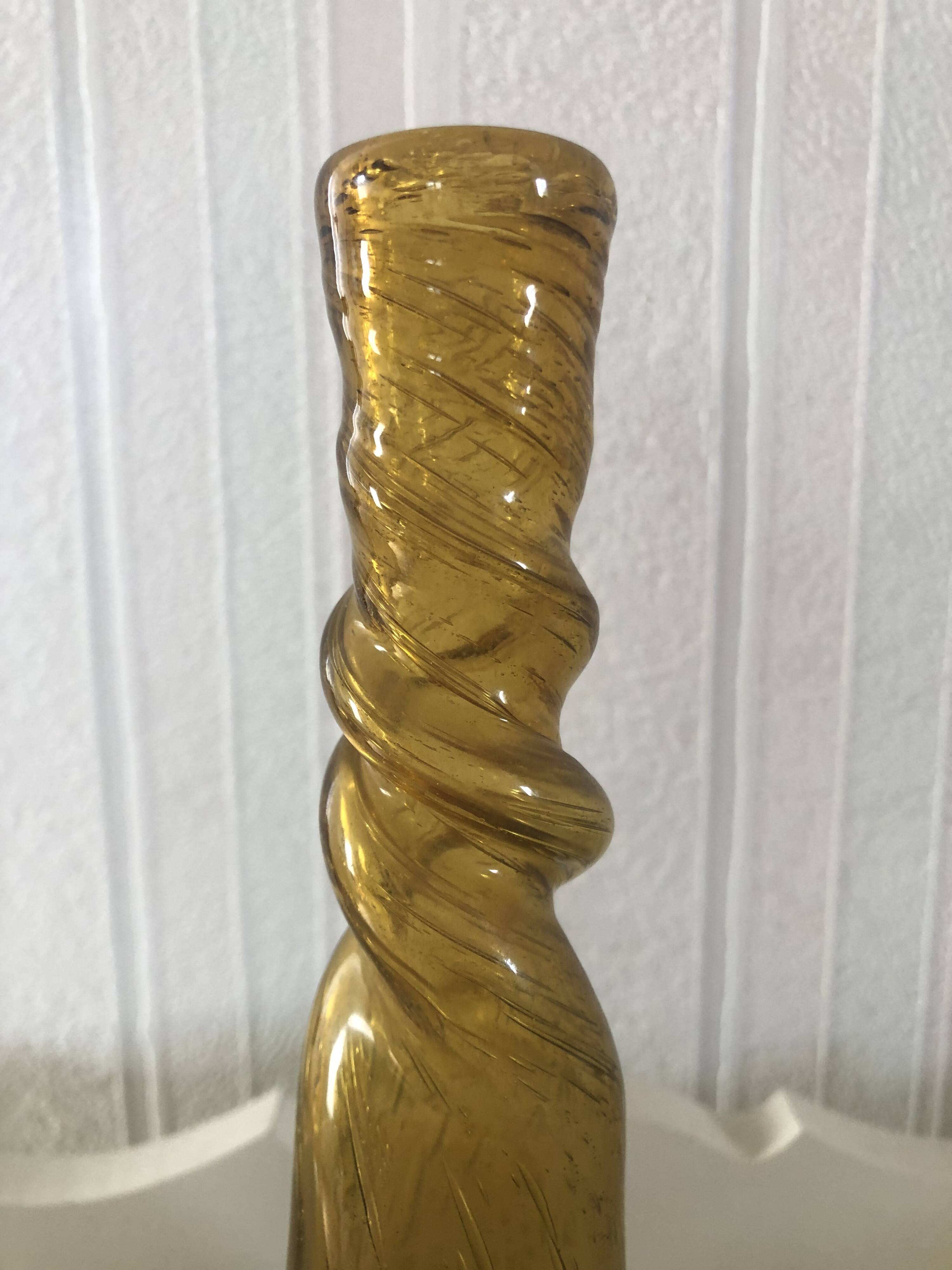 Vase soliflore en verre bullé