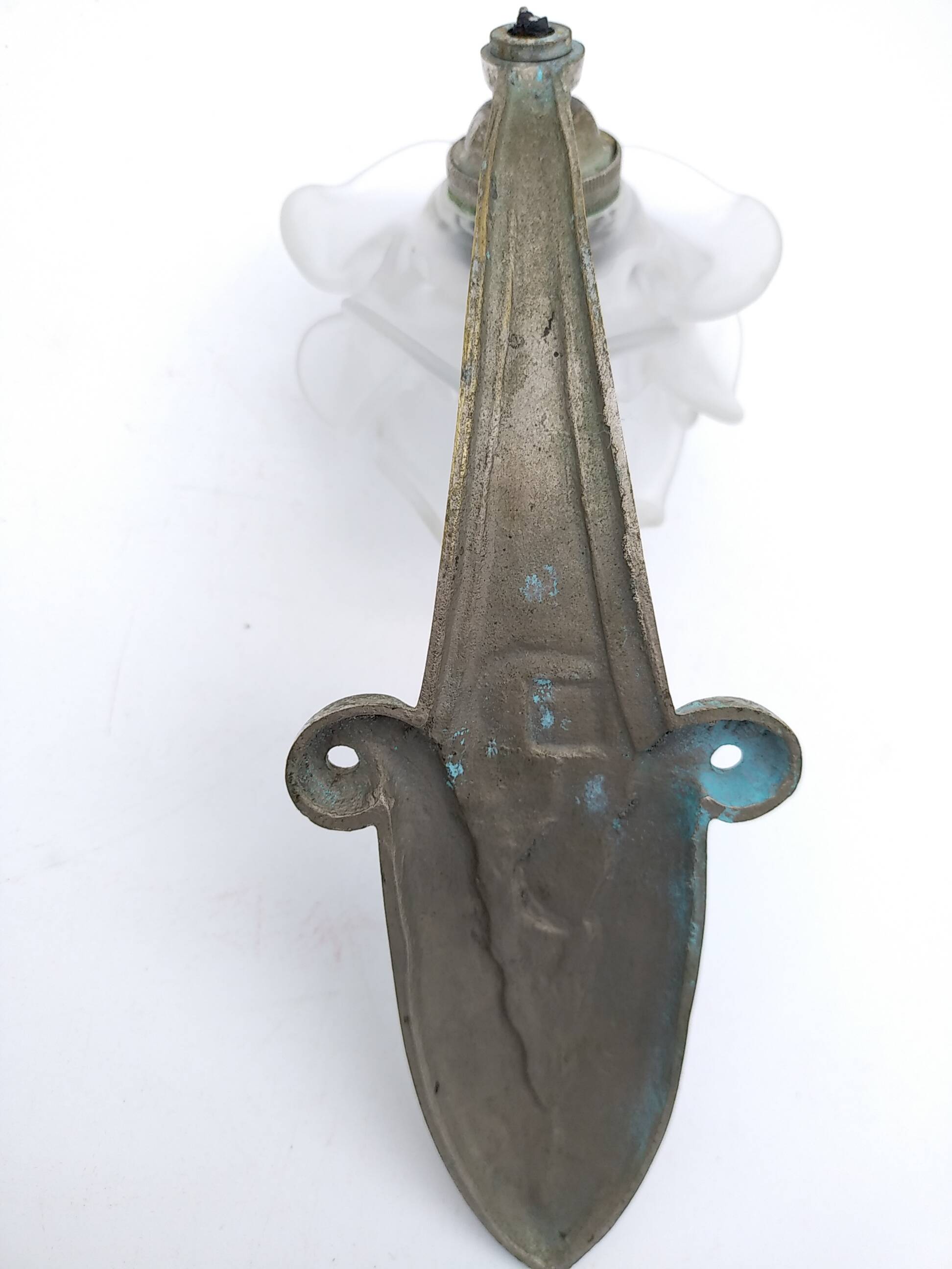 Art Deco wall light. Rose in glass paste.