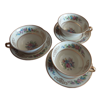 3 lunches cups and under cups limoges charles ahrenfeldt