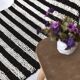 2x9 Brown White Striped Runner Rug, 69x289Cm SK 242096