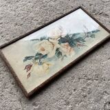 Old watercolor under glass