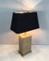 Large lamp made of reconstituted stone and brass