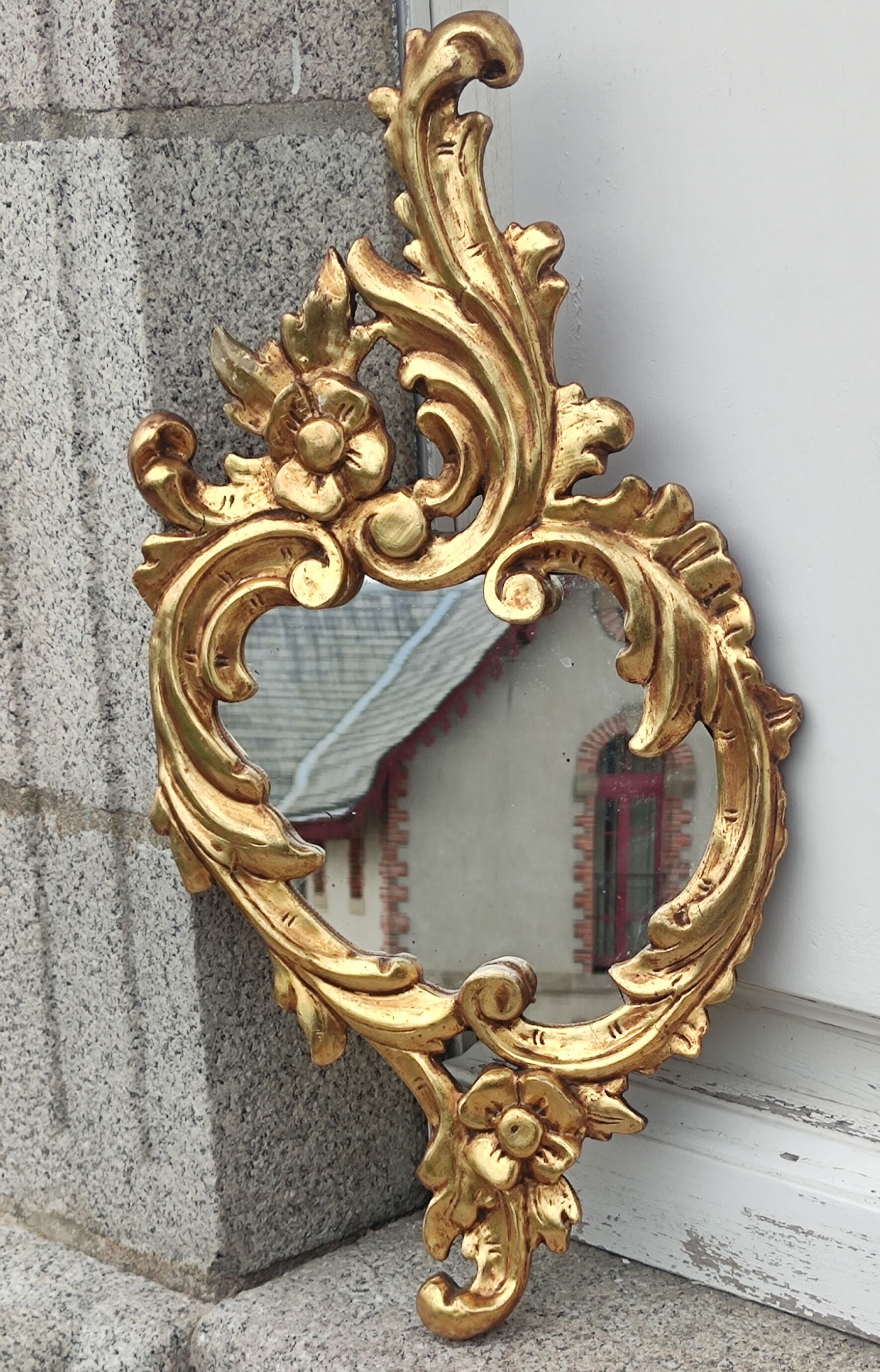 Old gilded mirror Louis XV style