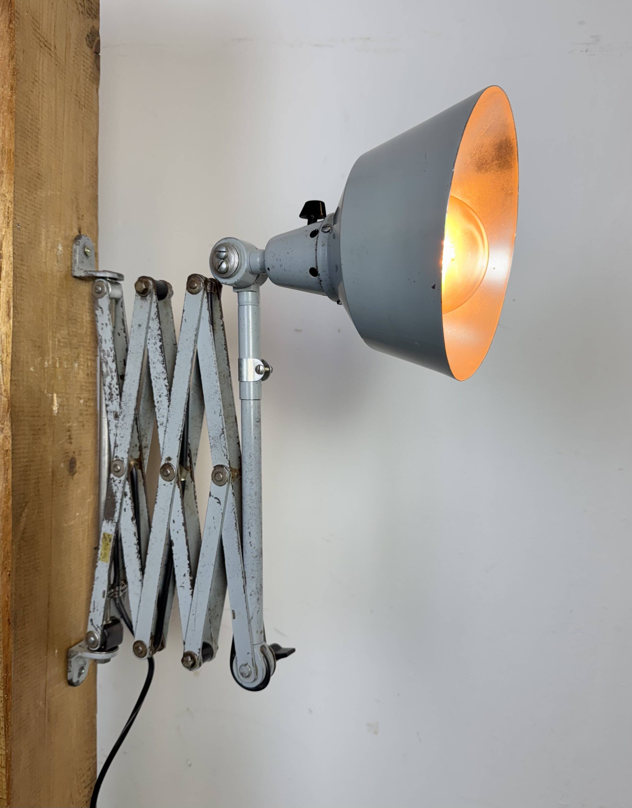 Industrial Scissor Wall Lamp by Curt Fischer for Midgard, 1930s