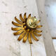 Sconce golden sun leaf