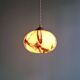 Art Deco pendant light in pink marbled opaline, Scailmont, 1920s-30s.