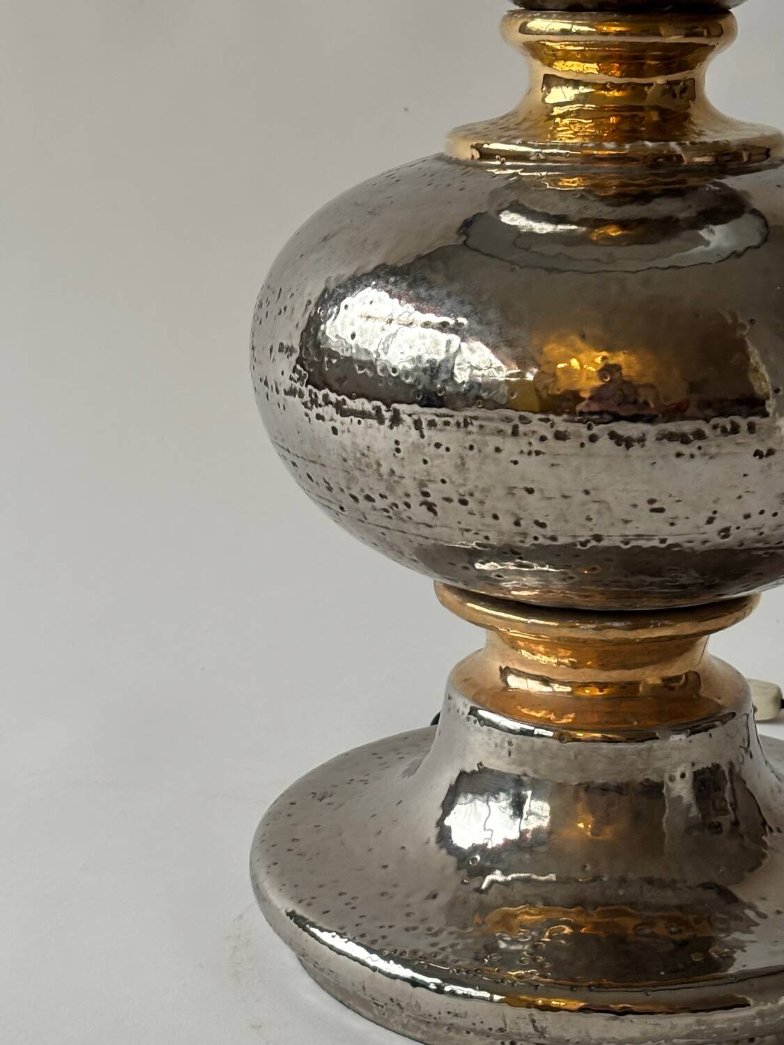 Large glazed ceramic lamp, Italy 1960