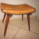 Tabouret vintage paille 1960
