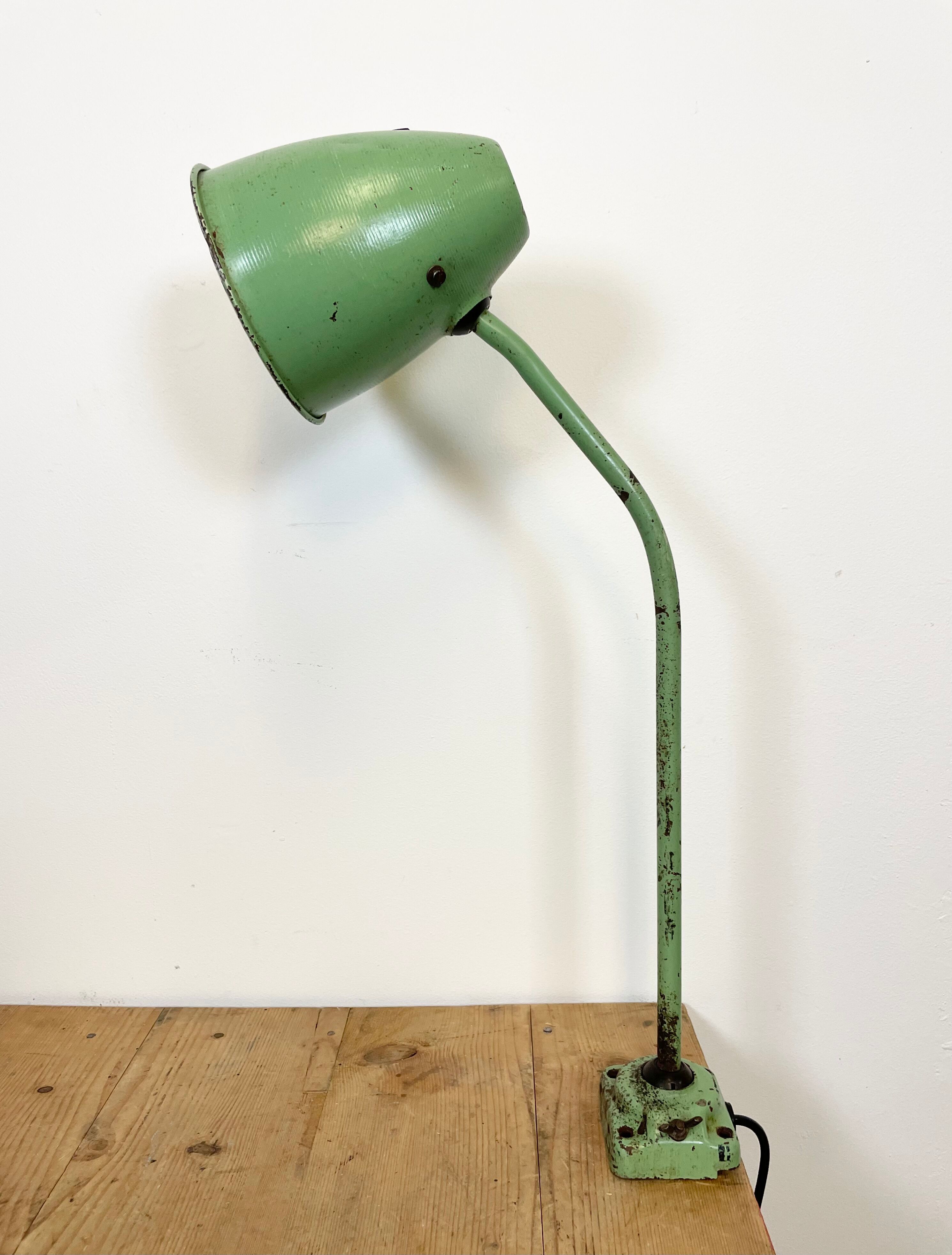 Industrial Green Table Lamp, 1960s