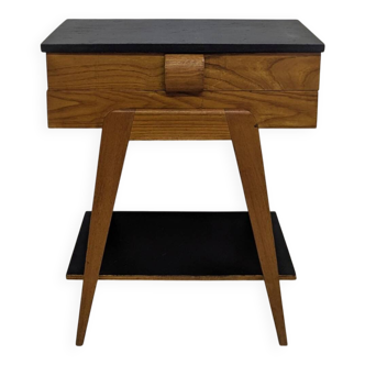 Bedside table compass foot end table 50 60 vintage Scandinavian